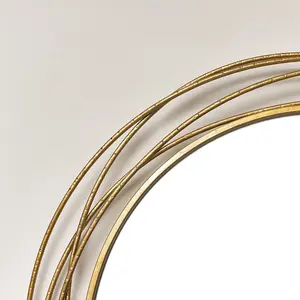 Melody Maison Large Round Gold Mirror 88cm x 85cm