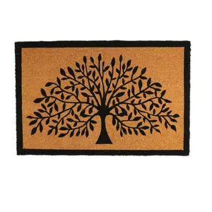 Coir Door Mat - Tree of Life Rectangle 90 x 60 cm