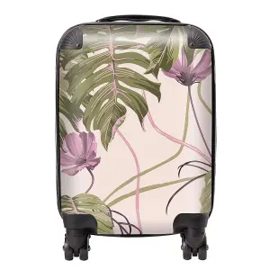 Pink Cosmos Flowers Suitcase - Mini Cabin