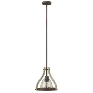 Elstead Middlefield 1 Light Ceiling Mini Pendant Iron Rust, E27