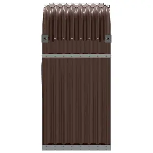 Log Holder Brown 120x45x100 cm Galvanised Steel