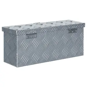 Berkfield Aluminium Box 48.5x14x20 cm Silver