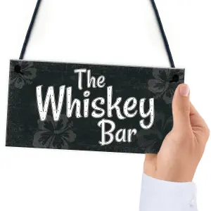 Red Ocean The Whiskey Bar Sign Home Bar Plaque Garden Shed Pub Man Cave Sign Friendship Gift