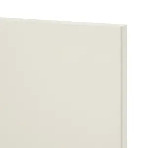 GoodHome Stevia Gloss cream Slab 2 drawer front, bridging door & bi fold door 800mm