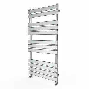 Right Radiators 1200x600 mm Designer Flat Panel Heated Towel Rail Radiator Bathroom Warmer Heating Chrome