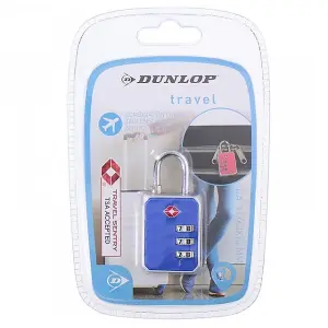 Dunlop TSA Lock 3 Digit Combination Padlock - 31 x 63 x 14 mm