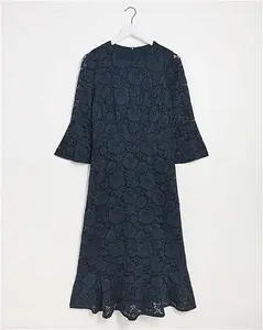 Joanna Hope Navy Lace Midi Dress - Navy - Size 14 - Women's