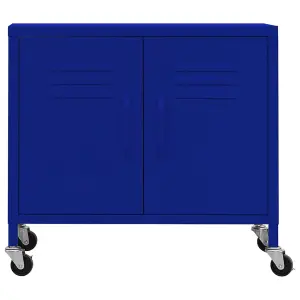 Berkfield Storage Cabinet Navy Blue 60x35x56 cm Steel