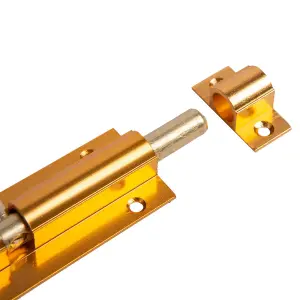 Blackspur - 2pc Aluminium Barrel Bolt Set - 2 Sizes - Brass