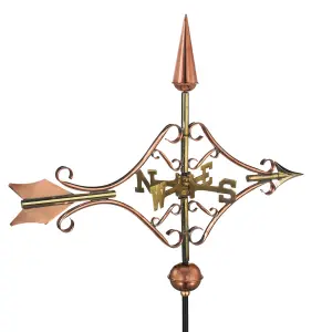 Espira 8842P Victorian Arrow Cottage Copper Weathervane