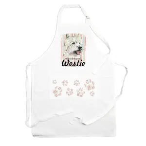 Purely Home Westie Apron - Novelty Kitchen Gift for Dog Lovers