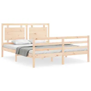 Berkfield Bed Frame with Headboard 160x200 cm Solid Wood