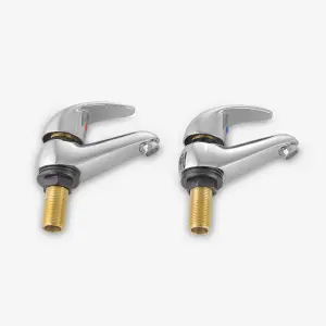 Nes Home Dame Basin and Bath Mono Mixer Filler Taps Chrome