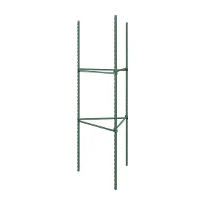 100 x 60cm Outdoor Galvanized Steel Raised Garden Bed with Climbing Stand, Green