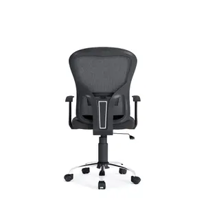 Tampa Office Chair with Wheels in Black Fabric