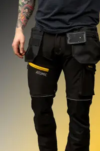 Slim Fit Softshell Work Trousers With Removable Holster Pockets And Knee Pad Pockets