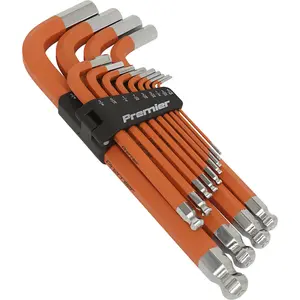 Premium 13 Piece Long Jumbo Ball-End Hex Key Set with Anti-Slip Coating