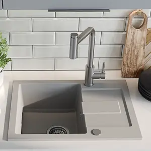 Quadron Meryl Steel pull out kitchen tap with spray function