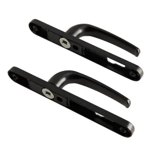 Black Internal Door Handle Set  Aluminum Alloy Lever Door  Handles with Screw KitL 242mm,Pair