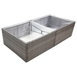 Berkfield Garden Planter Grey 157x80x40 cm Poly Rattan