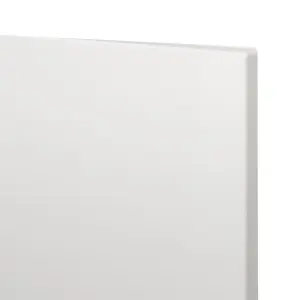 GoodHome Alisma High gloss white Slab 2 drawer front, bridging door & bi fold door 600mm