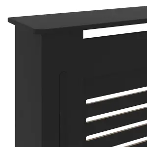 MDF Radiator Cover Black 205 cm