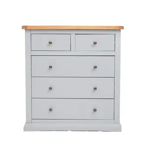 Loreo 5 Drawer Chest of Drawers Brass Knob