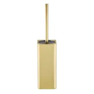 GoodHome Elland Gold effect Stainless steel Toilet brush & holder