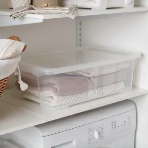 Form Kaze Clear 29L Medium Plastic Stackable Storage box