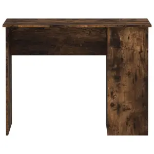 Berkfield Desk Smoked Oak 100x55x75 cm Engineered Wood