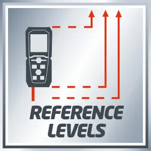 Einhell Laser Distance Measuring Tool - Portable Distance, Surface & Volume Calculator - 50 Metre Range - TC-LD 50