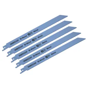 Reciprocating Bi-Metal Saw Blade Metal 230mm Length 24tpi Pack of 5 by Ufixt