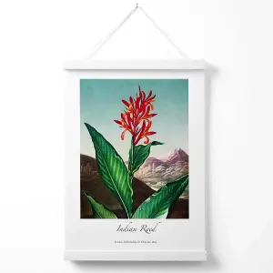 Vintage Floral Exhibition -  Indian Reed Poster with Hanger / 33cm / White