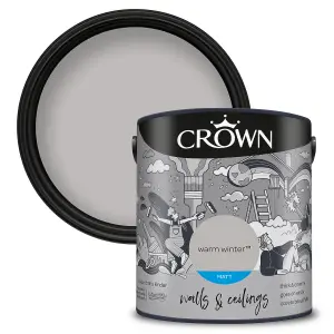 Crown Walls & Ceilings Matt Emulsion Paint Warm Winter - 2.5L