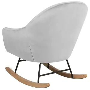 Rocking Chair OXIE Velvet Light Grey