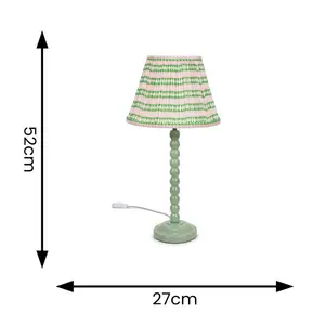 Wood Table Lamp Green