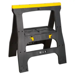 Sealey Heavy Duty Folding Composite Trestles Fully Collapsible 4 Hooks FDT42