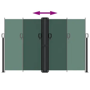 Berkfield Retractable Side Awning Dark Green 160x1000 cm