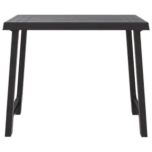 Berkfield Camping Table Anthracite 79x56x64 cm PP Wooden Look