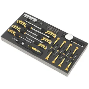 Comprehensive 36 Piece Screwdriver Set with Tool Tray for Home and Professional Use