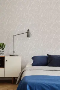 Superfresco Easy Innocence Floral Metallic Grey Wallpaper