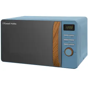 Russell Hobbs Scandi Microwave 17 Litre 700W Matt Blue Wood Effect Digital RHMD714BL-N