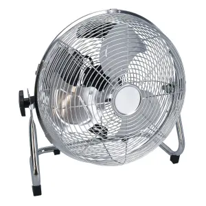 12 Inch Portable Metal Floor Fan Cool With Adjustable Tilt 50 Watt Motor UK Plug