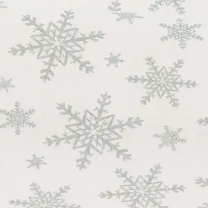 White Snowflake Dining Table Decoration Table Runner Tablecloth