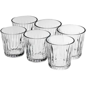 Queensway Home & Dining 300ml Whiskey Drinking Glasses Water Juice Tumblers Set of 6