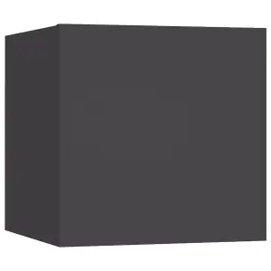 Berkfield Wall Mounted TV Cabinets 8 pcs Grey 30.5x30x30 cm