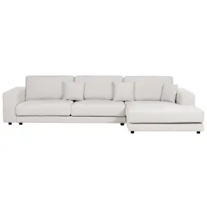 Corner Sofa LOFOTEN Off-White Fabric Left Hand