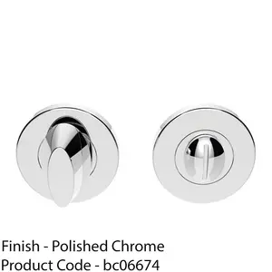 Thumbturn Lock and Release Handle Concealed Fix Push On Rose Polished Chrome