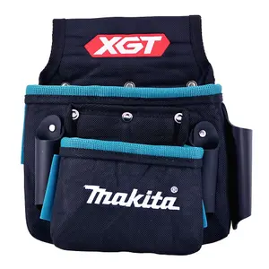 Makita Black Blue Toolbelt 2 Pouch Holster Tool Belt Set - XGT 40v Tools Logo