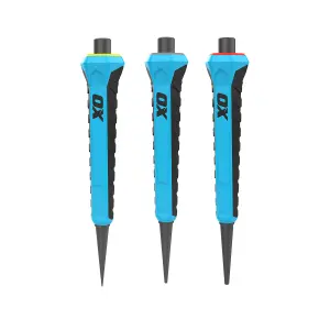 OX Pro 3 piece Nail punch set